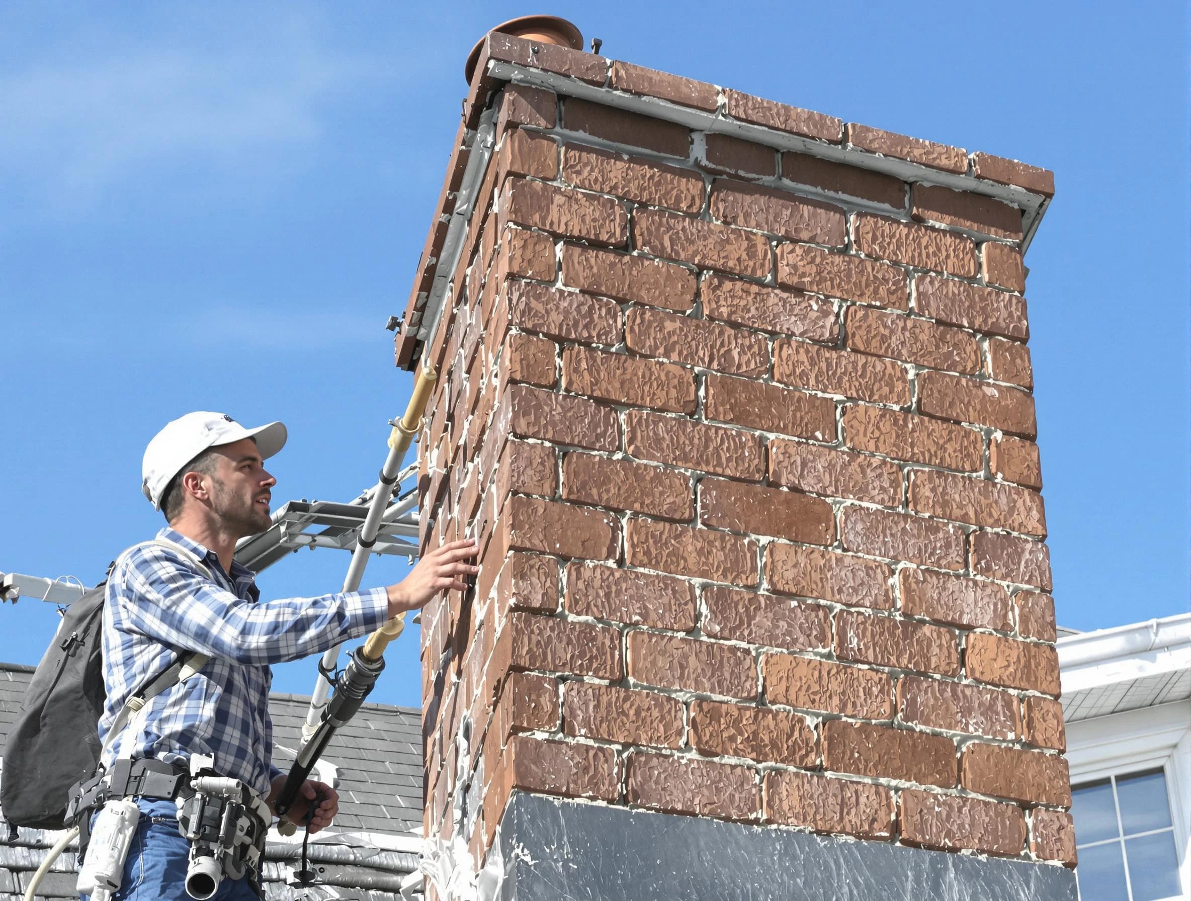 Brickwork for a chimney rebuild by Alpharetta Chimney Sweep in Alpharetta, GA