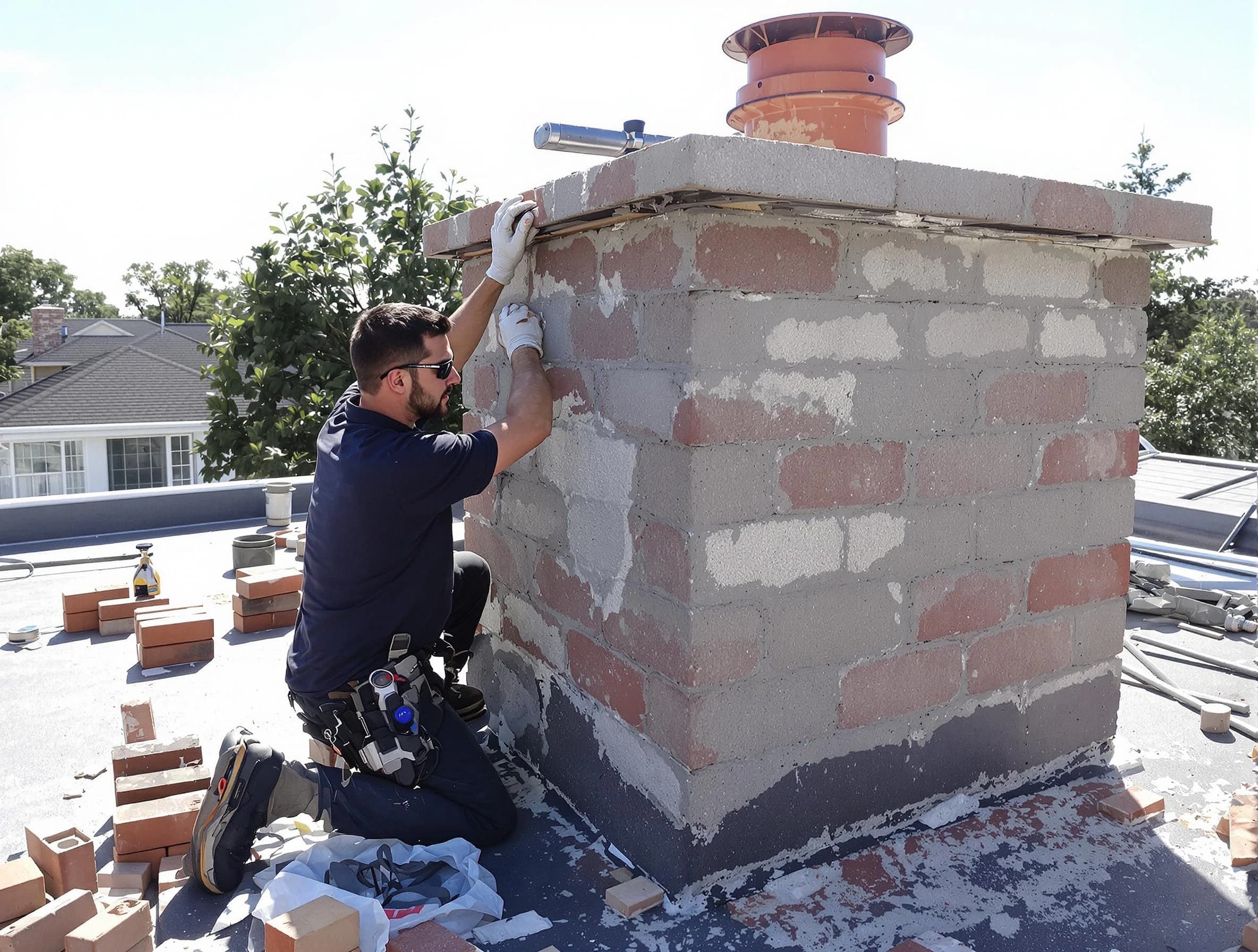 Advanced chimney repair process by Alpharetta Chimney Sweep in Alpharetta, GA