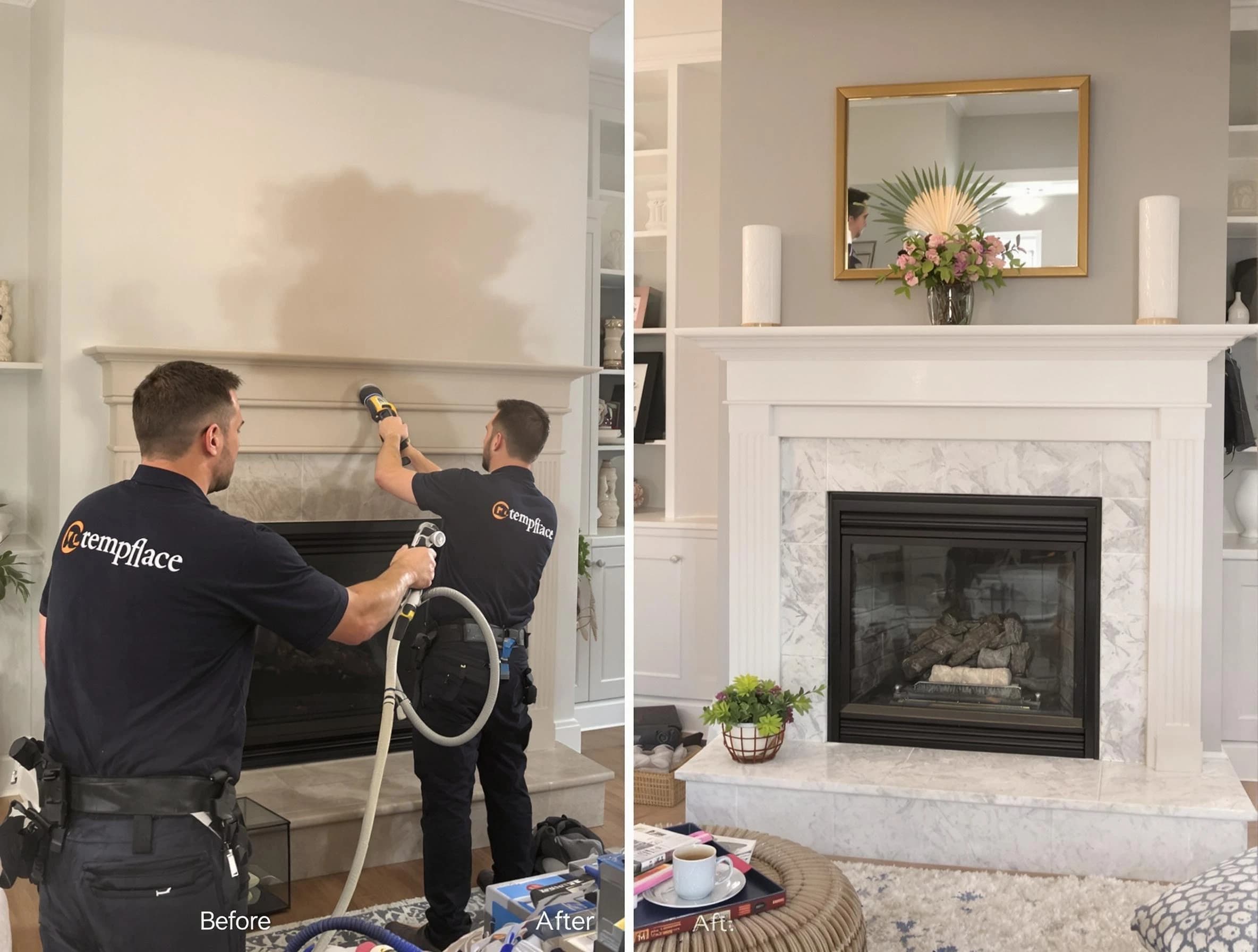 Professional soot removal by Alpharetta Chimney Sweep team in Alpharetta, GA