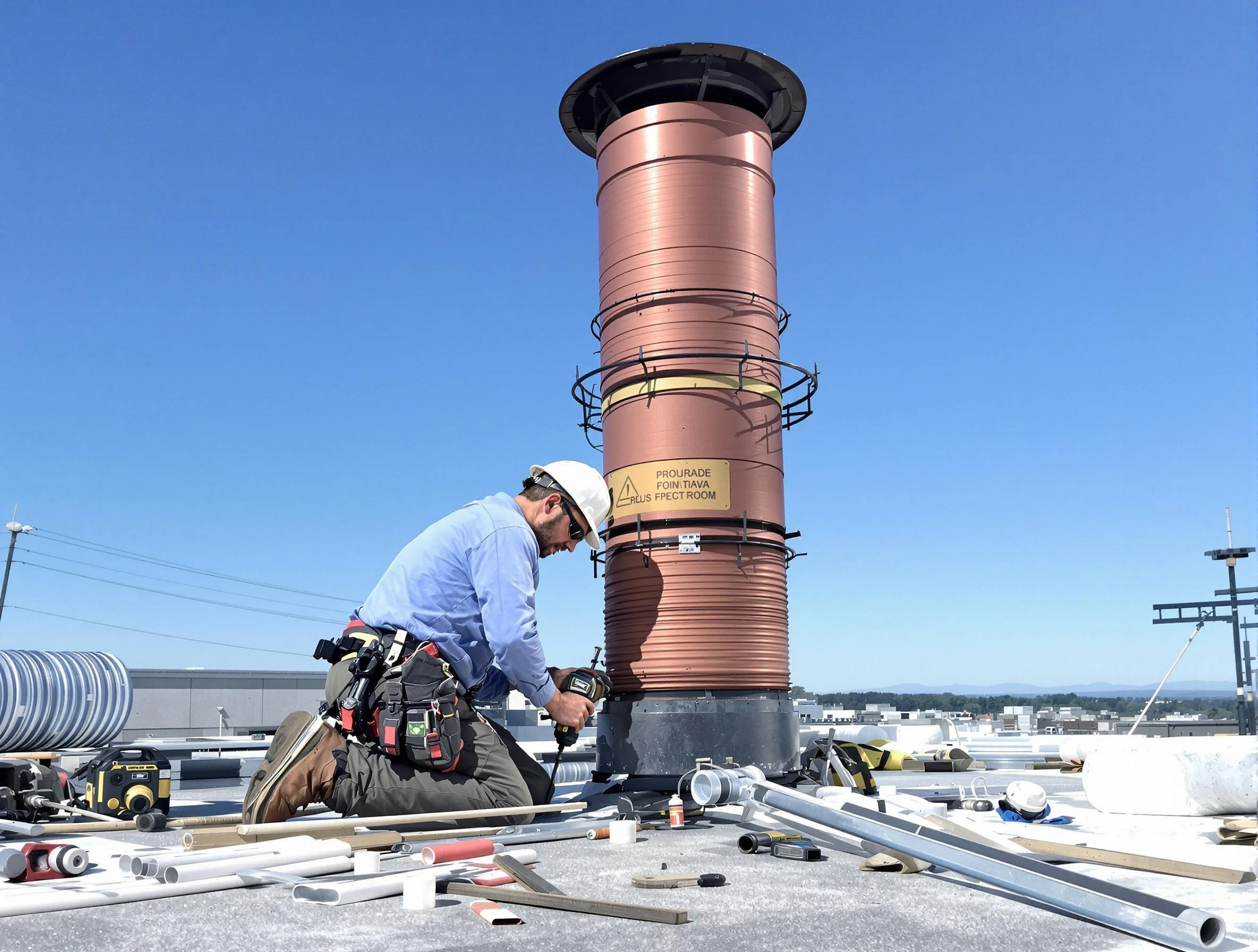 Installed chimney liner by Alpharetta Chimney Sweep in Alpharetta, GA